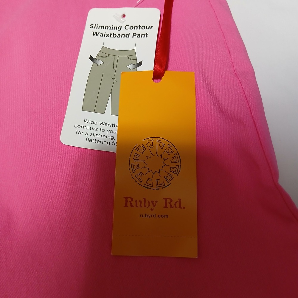 Ruby Rd Womens Hot Pink Slimming Contour Waistband Shorts Size 6‎ 47107 RP - Picture 4 of 10